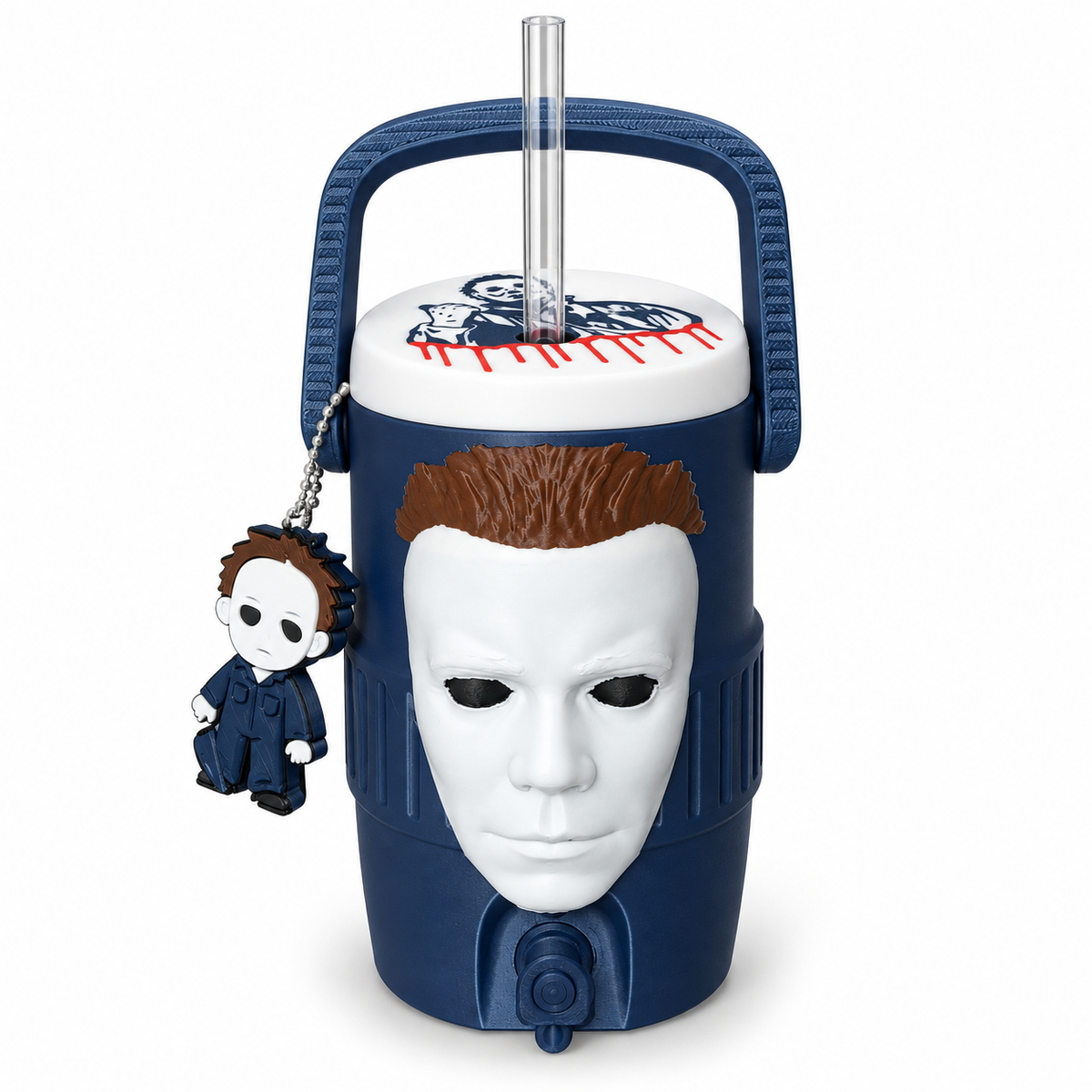 Spooky 12 oz Can Holder Set With Lid and Straw