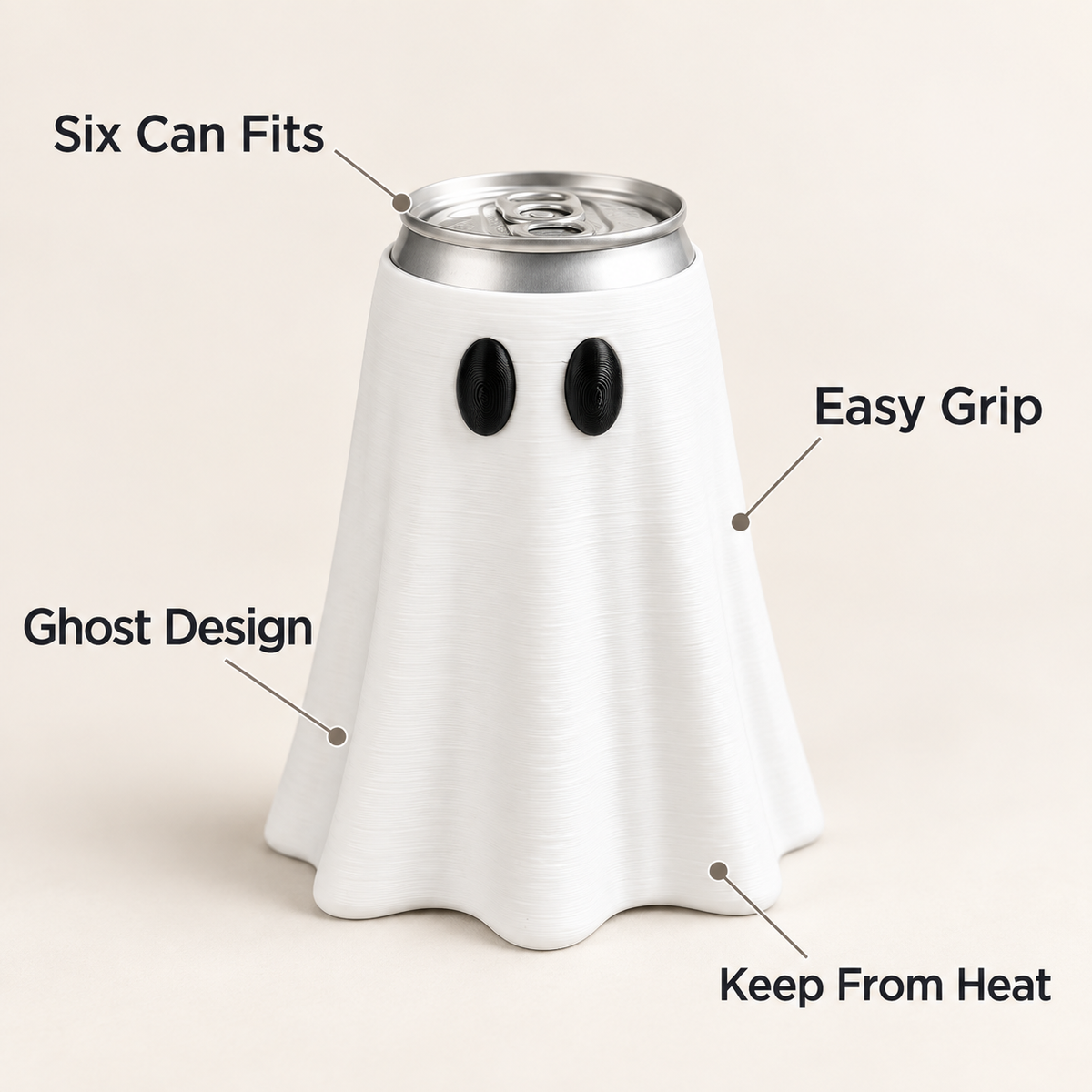 Ghost Can Sleeve for 6 Can Sizes