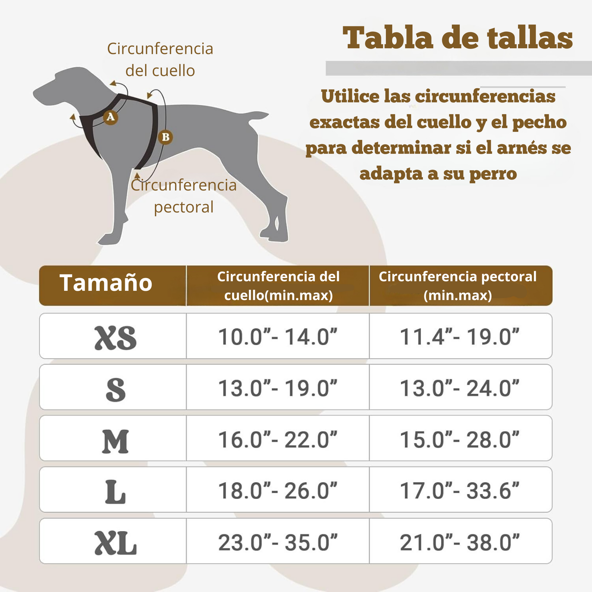 Arnés para perros Anti tirones con 2 clips de correa