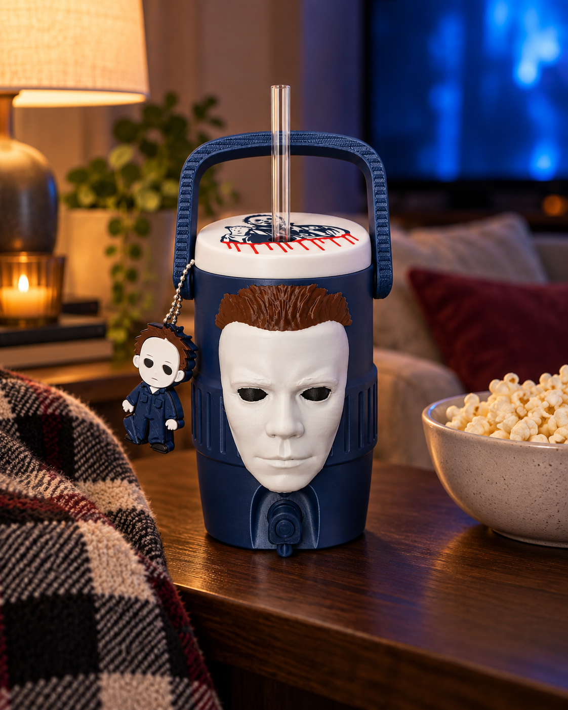 Spooky Can Holder on movie night