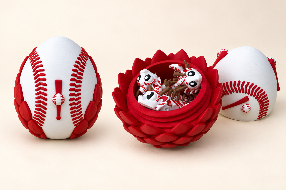Closed egg and opened egg with dragon